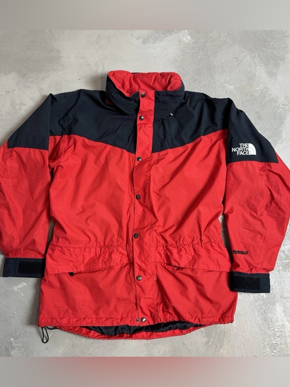 Vintage The North Face Red and Black Men’s hydroseal parka